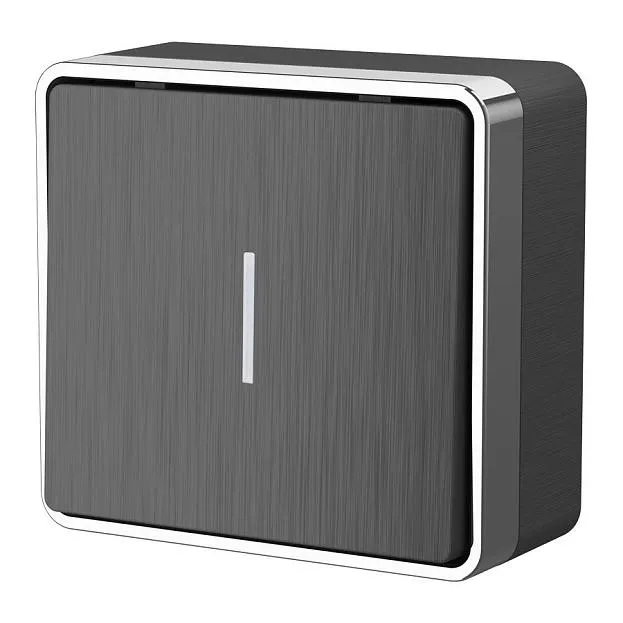 Выключатель одноклавишный с подсветкой Werkel W5010104 Gallant (графит рифленый) a051335 Выключатель одноклавишный с подсветкой Werkel W5010104 Gallant (графит рифленый) a051335