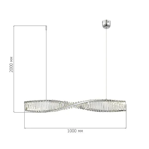 Светильник подвесной Хром/Прозрачный LED 1*21W 3000K ST-Luce SL6205.113.01 ELICA
