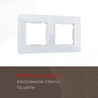 Рамка из закаленного стекла на 2 поста Arte Milano 503.14-2.white am