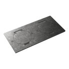 Лючок Surface 4 мод. (2 мод. 45х45 мм.), круглая крышка, оцинкованная сталь Donel DFB22ZMRNFA DFB