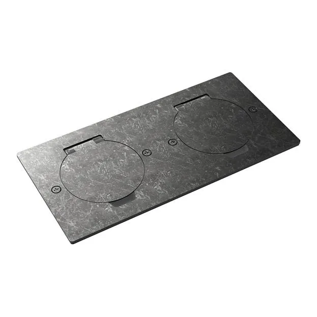 Лючок Surface 4 мод. (2 мод. 45х45 мм.), круглая крышка, оцинкованная сталь Donel DFB22ZMRNFA DFB