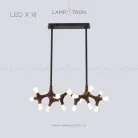 Подвесной светильник SANTANA 18 ламп. Цвет Темное Дерево Lampatron 4239-10599