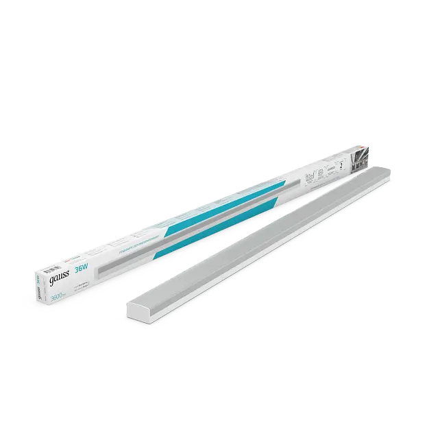 Светильник LED матовый IP40 1190x60x36мм 36W 3600Лм 4000K Shop Lighting белый 1/20 Gauss 883525236