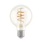 Лампа светодиодная Eglo 110075 G80, 4W(E27), 270lm, 2200K, янтарный