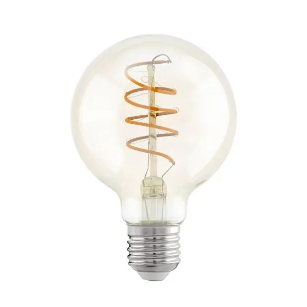 Лампа светодиодная Eglo 110075 G80, 4W(E27), 270lm, 2200K, янтарный Лампа светодиодная Eglo 110075 G80, 4W(E27), 270lm, 2200K, янтарный