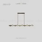 Реечный, рядный светильник MICHAL LONG Цвет Латунь + Черный. 10 ламп Lampatron 4101-10139