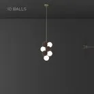 Подвесной светильник LATTE COSY 10 шаров (4 лампы). Цвет Кофе Lampatron latte-cosy-10-coffee 8340-22747