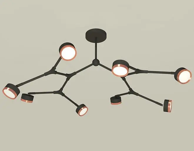 Люстра на штанге Ambrella light XB9060153/8 SBK/PPG Люстра на штанге Ambrella light XB9060153/8 SBK/PPG