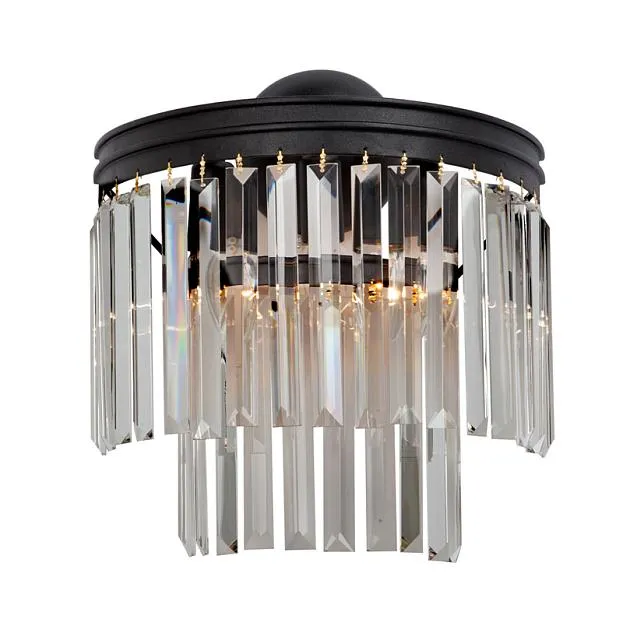 Бра Стеклянные подвесы Glass Odeon CLEAR Crystal 2 яруса 33 см ImperiumLoft 156355-22 44.985-2