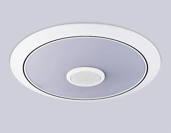 Потолочный светильник светодиодный Ambrella light FZ710 WH белый IP20 40W 3000-6500K+RGB Music 370*56 (ПДУ ИК) ORBITAL