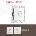 Розетка интернет, RJ45 Arte Milano 217.45-1.white am
