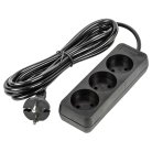 Розеточные блоки, удлинители Uniel S-CU3-3 BLACK Ultra