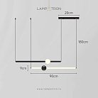 Подвесной светильник WAND HRZ 2 подвеса. Цвет черный. Размер L Lampatron 8626-24095