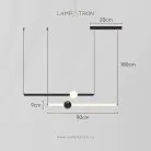 Подвесной светильник WAND HRZ 2 подвеса. Цвет черный. Размер L Lampatron 8626-24095