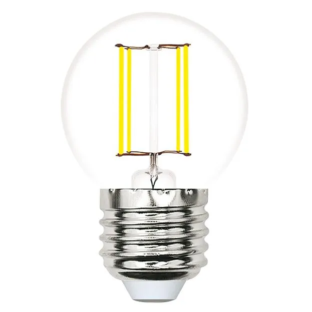 Лампочка светодиодная филаментная Volpe LED-G45-5,5W/3000K/E27/CL/SLF Optima Филамент
