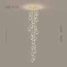 Готовая комбинация светильников LUANA MORE 15 ламп. Цвет Коричневый + Латунь Lampatron 5653-14616