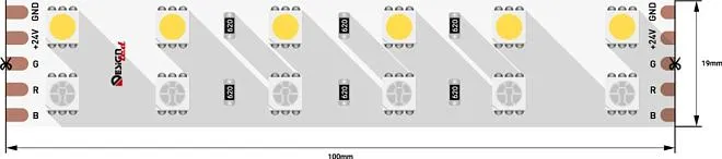 Светодиодная лента DesignLed DSG5120-24-RGB+WW-33 LUX Светодиодная лента DesignLed DSG5120-24-RGB+WW-33 LUX