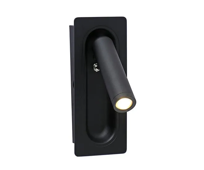 Бра встраиваемое Ризи черный Led 3W Kink Light 08071M,19