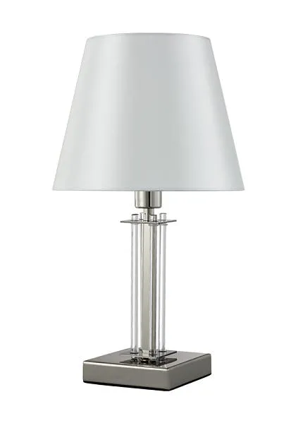 Настольная лампа Crystal Lux NICOLAS LG1 NICKEL/WHITE 3400/501