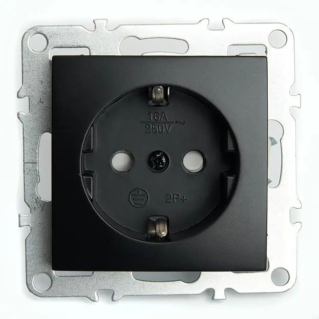 Розетка 1-местная c/з (механизм), STEKKER 49154 PST16-9110-03