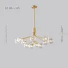 Люстра DANNA LUX 12 плафонов. Цвет латунь Lampatron 8437-23184