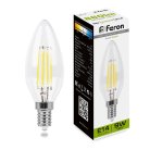 Лампа светодиодная Feron 25958 LB-73 Свеча E14 9W 4000K