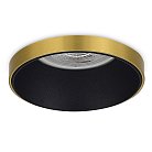 Светильник встраиваемый, под лампу GU10, D70xH35мм, черный/латунь Donel DN15004R1BrB DN15