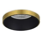 Светильник встраиваемый, под лампу GU10, D70xH35мм, черный/латунь Donel DN15004R1BrB DN15