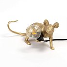 Настольная лампа Seletti 15232 Mouse Lamp Lyie Down Gold USB