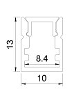 Накладной алюминиевый профиль Donolux DN18510RAL9003 Donel свет