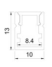 Накладной алюминиевый профиль Donolux DN18510RAL9003 Donel свет