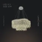 Кольцевые люстры и светильники MICHELLE Два кольца. Размер M. Цвет Хром Lampatron 7758-21816