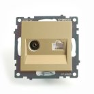 Розетка TV + компьютерная RJ-45 Feron 49230 Катрин
