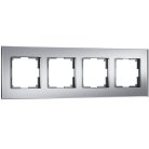 Рамка на 4 поста (серебряный, стекло soft-touch) Werkel W0043106 Senso a064571