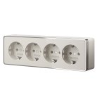 Розетка на 4 поста с заземлением Werkel W5072204 Накладные механизмы Gallant слоновая кость a071253
