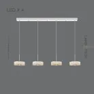 Готовая комбинация светильников RIGO COMBO 4 лампы. Цвет Белый. Планка Lampatron 7577-21207