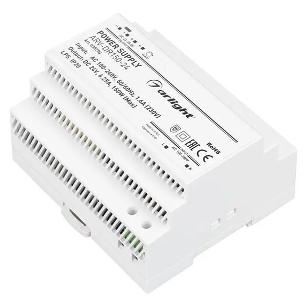 Блок питания Arlight 035700 ARV-DR150-24 24V 150W IP20 ARV-DIN