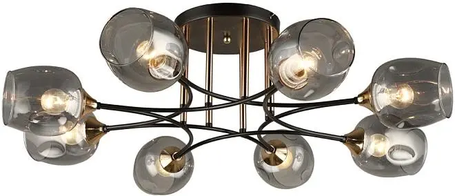 Потолочная люстра Imex MD.4882-8-S COFFEE+FGD Потолочная люстра Imex MD.4882-8-S COFFEE+FGD