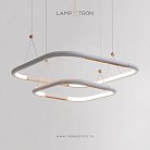 Кольцевые люстры и светильники RUBIC 2 кольца. Вариант 1 Lampatron 8162-22344