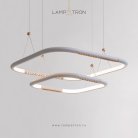 Кольцевые люстры и светильники RUBIC 2 кольца. Вариант 1 Lampatron 8162-22344