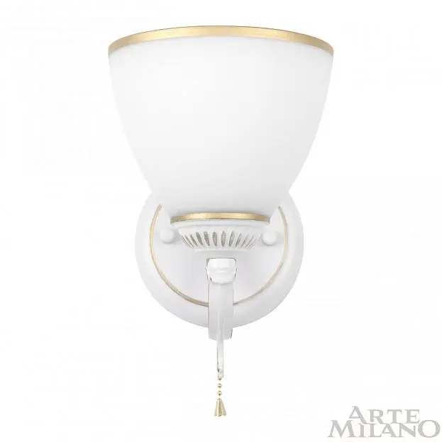 Бра с плафонами Arte Milano 342837/1W WT+G AM342837 Бра с плафонами Arte Milano 342837/1W WT+G AM342837