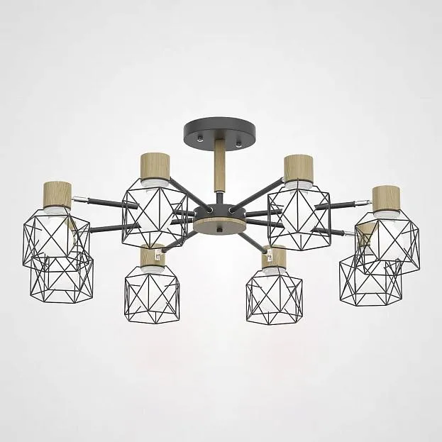 Потолочная Люстра Corf B3 Black 8 Lamps By Imperiumloft 189477-26