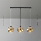 Готовая комбинация светильников FOCUS TRIO Цвет Янтарь. Планка Lampatron 6051-16151