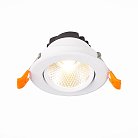 Светильник встраиваемый Белый LED 1*8W 3000K 640Lm Ra80 36° IP20 D86xH50 220-240V ST Luce ST211.538.08.36 Встраиваемые светильники