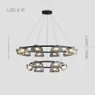 Кольцевые люстры и светильники GASPAR CH 16 (10+6) ламп Lampatron 7345-24565