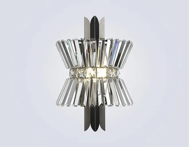 Настенный светильник Ambrella light LH41032/2 BK/CL черный/прозрачный E14*2 max 40W 310*180*460 Настенный светильник Ambrella light LH41032/2 BK/CL черный/прозрачный E14*2 max 40W 310*180*460
