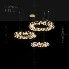 Кольцевые люстры и светильники JULIETTA COMBO Три кольца. 100 + 120 + 140 см Lampatron 6570-17963