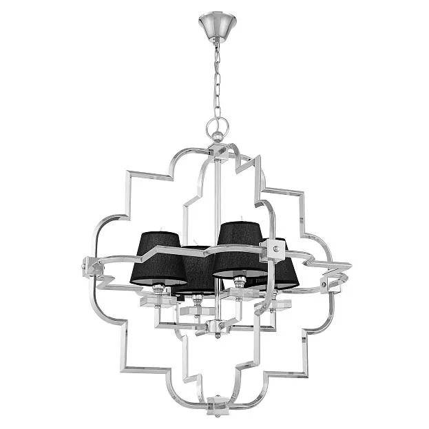Подвесная люстра Lumina Deco LDP 8020-4 CHR+BK Baltimore Подвесная люстра Lumina Deco LDP 8020-4 CHR+BK Baltimore