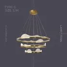 Кольцевые люстры и светильники HANNA A Тип C. Размер M (Три кольца) Lampatron 4416-14583