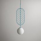 Подвесной Светильник Leaf C Голубой 178142-26 ImperiumLoft
